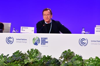 Håkan Samuelsson, Präsident und CEO von Volvo Cars, spricht bei der UN-Klimakonferenz COP26