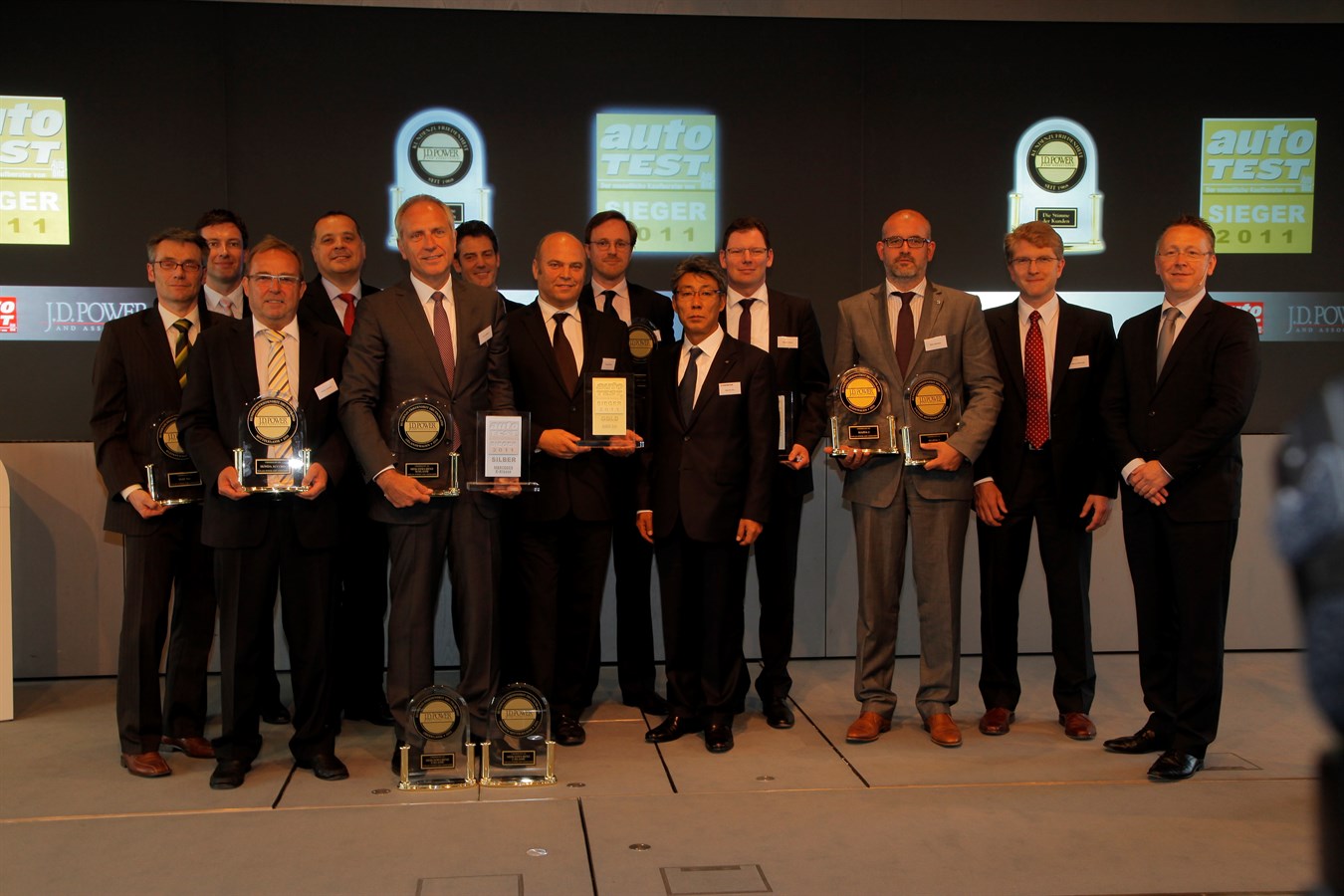 All the prize winners from the J.D. Power study in Berlin.