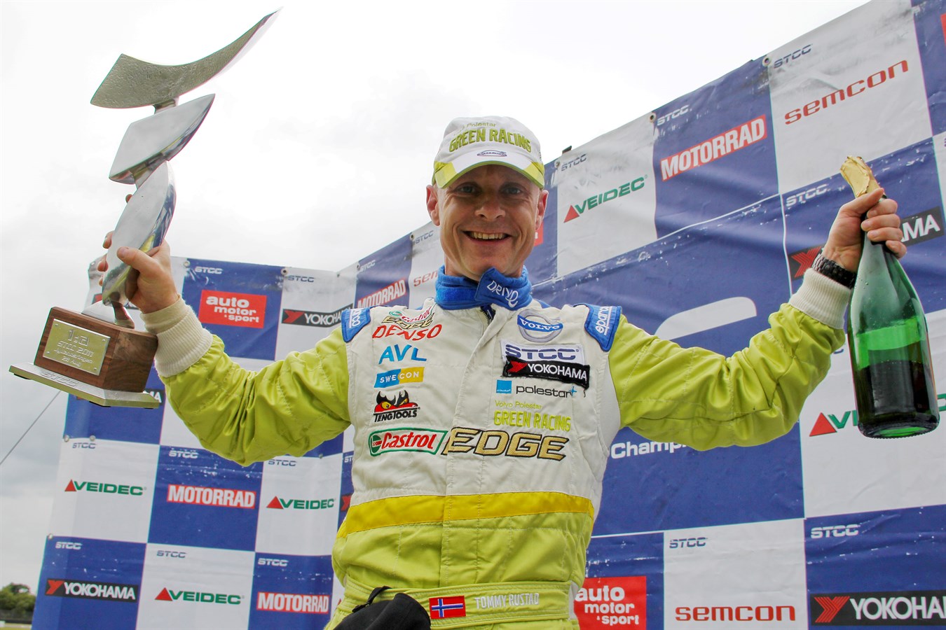 Tommy Rustad secures the first STCC (Scandinavian Touring Car Championship) victory of 2011.