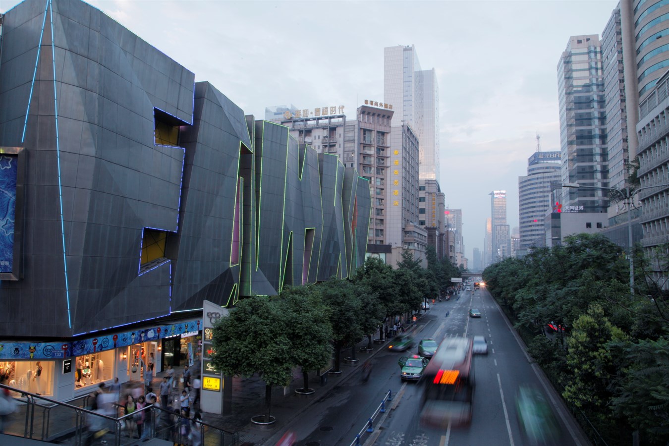 The city of Chengdu, downtown