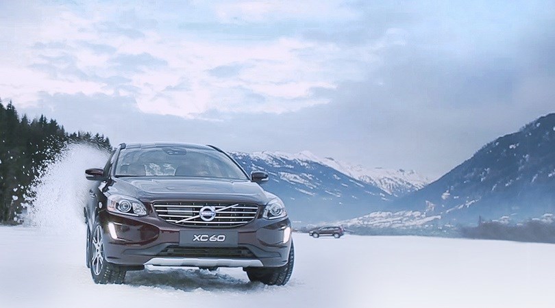 Volvo schrijft woorden in de sneeuw voor fans bij lancering Winter App