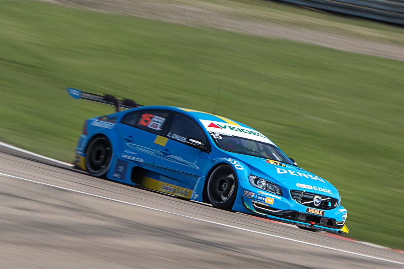 Volvo Polestar Racing at the 2013 STCC premiere at Knutstorp, Sweden