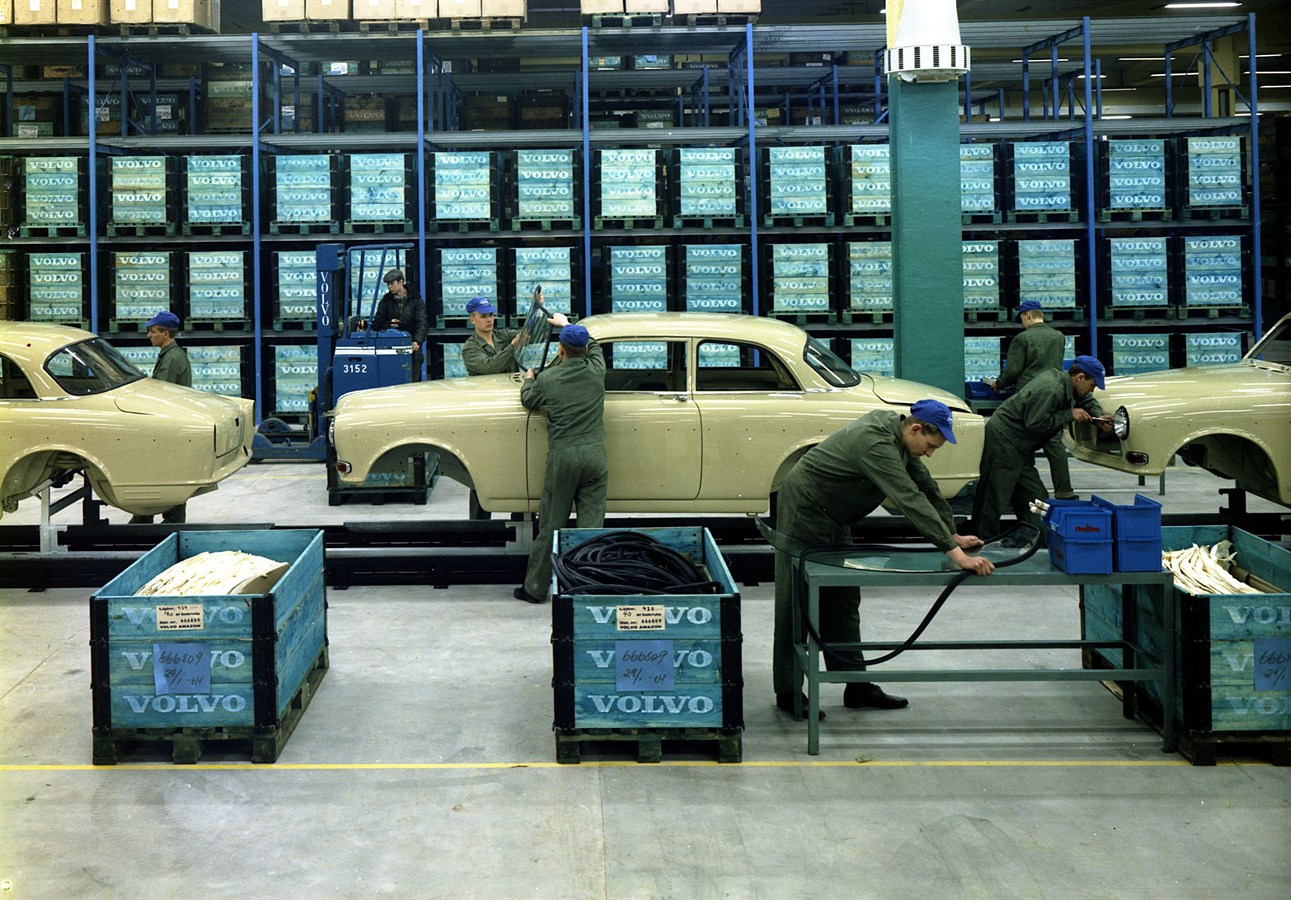 The Volvo Cars plant in Torslanda in 1964