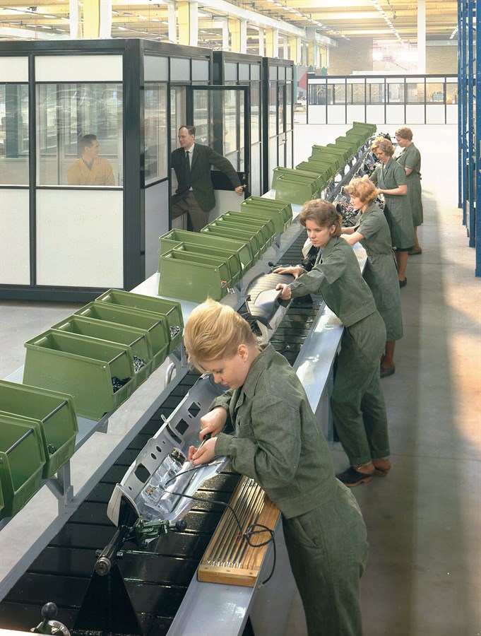 The Volvo Cars plant in Torslanda in 1964