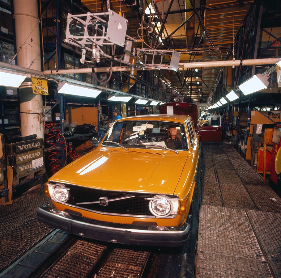Das Volvo Werk Torslanda in den 1970er Jahren