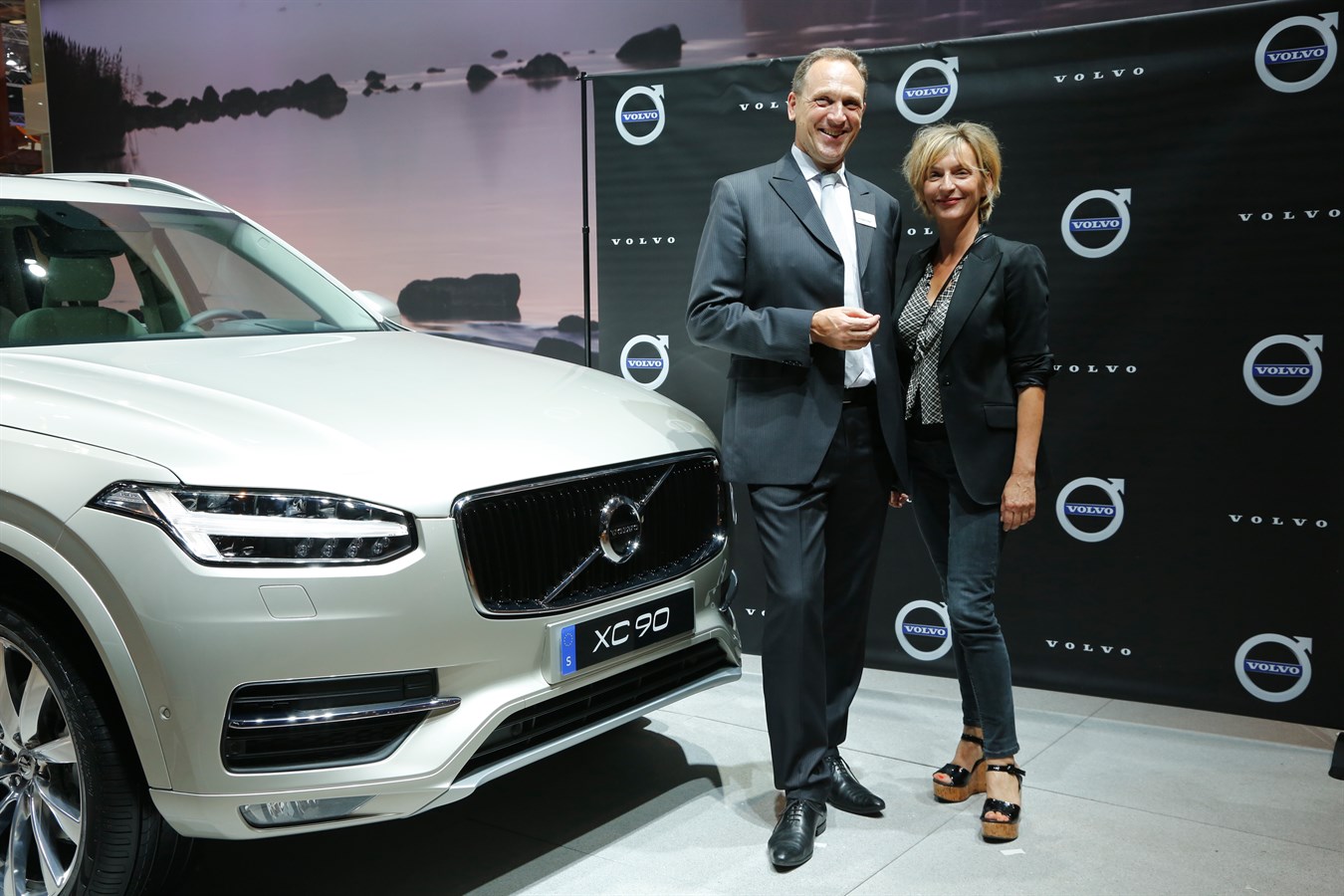 Volvo XC90 - Mondial de l'Automobile 2014 soirée VIP Yves Pasquier-Desvignes & Sophie Mounicout
