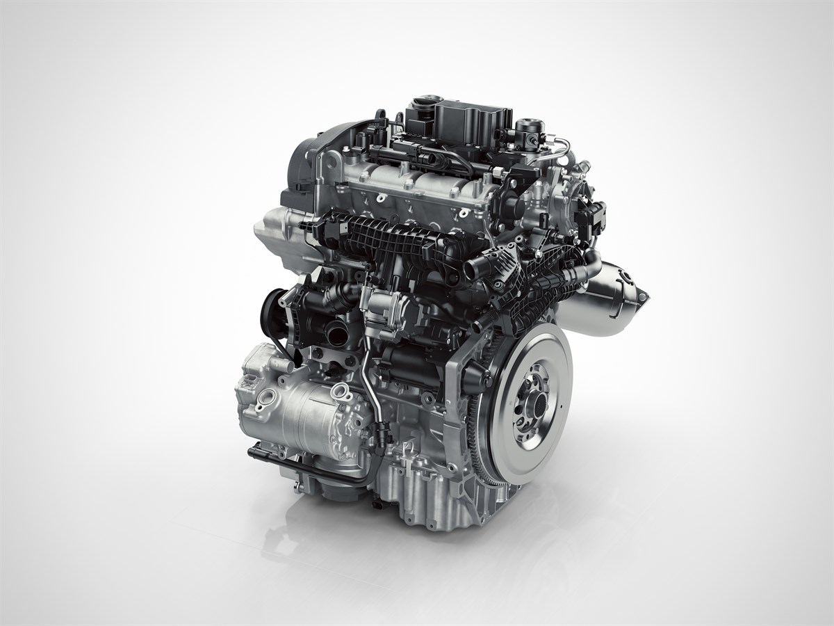 Drive-E 3-cylinder Hybrid engine front