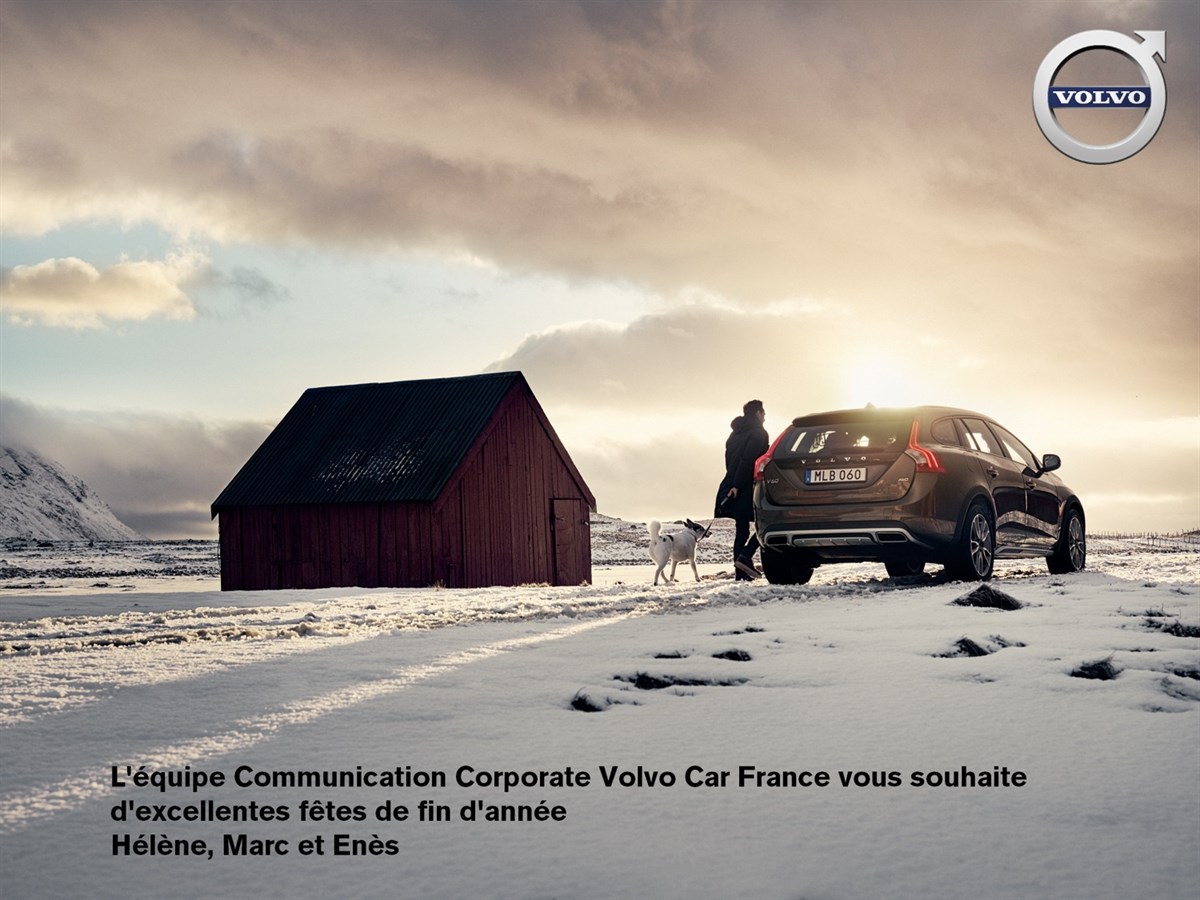 L'équipe Communication Corporate Volvo Car France vous souhaite d'excellentes fêtes de fin d'année