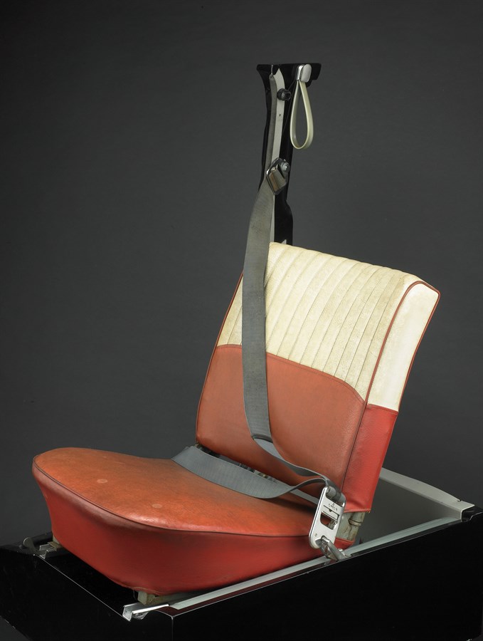 Volvo's three-point safety belt at the Smithsonian National Museum of American History
