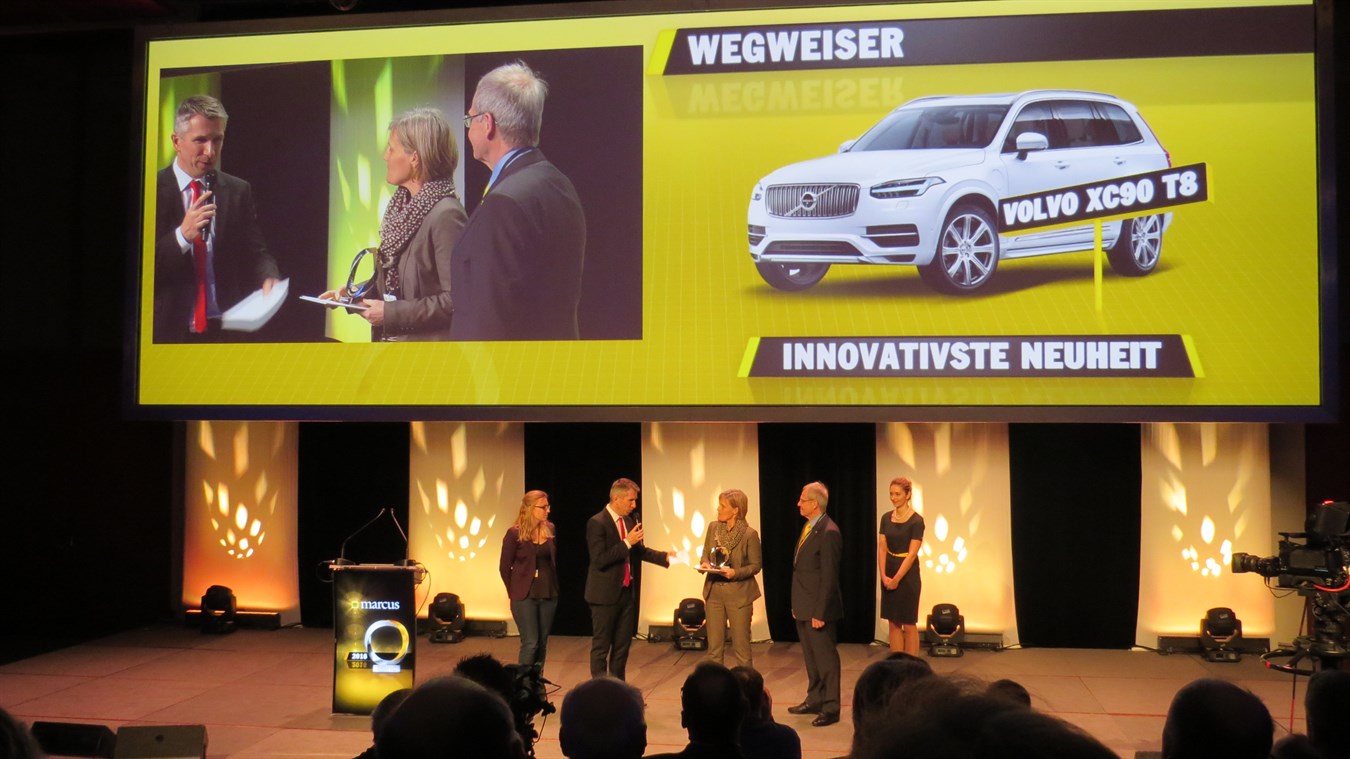 Der neue Volvo XC90 gewinnt den "MARCUS" als innovativste Neuerscheinung des Jahres 2015