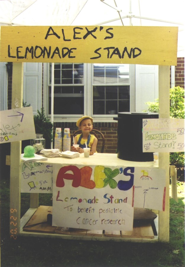 Alexandra Scott at her original lemonade stand