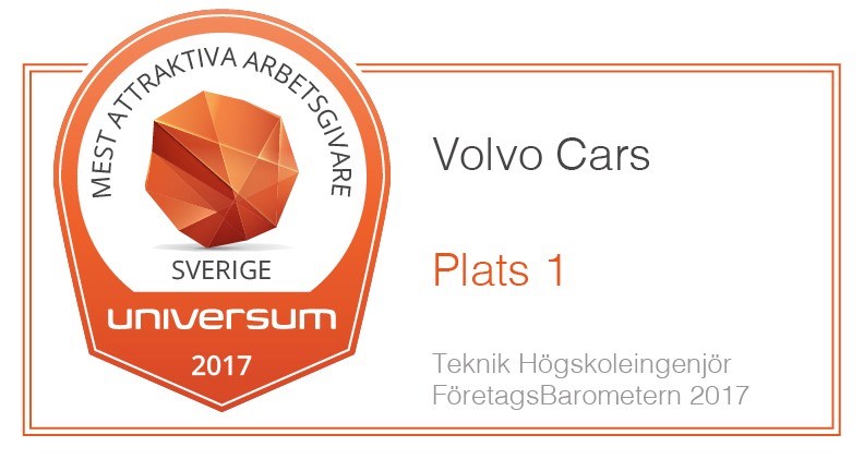 Most Attractive Employer in Sweden - Volvo Cars