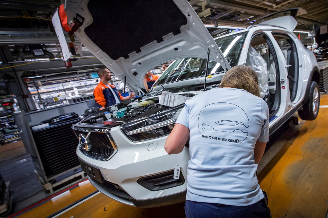 Pre-production of the new Volvo XC40 in the manufacturing plant in Ghent