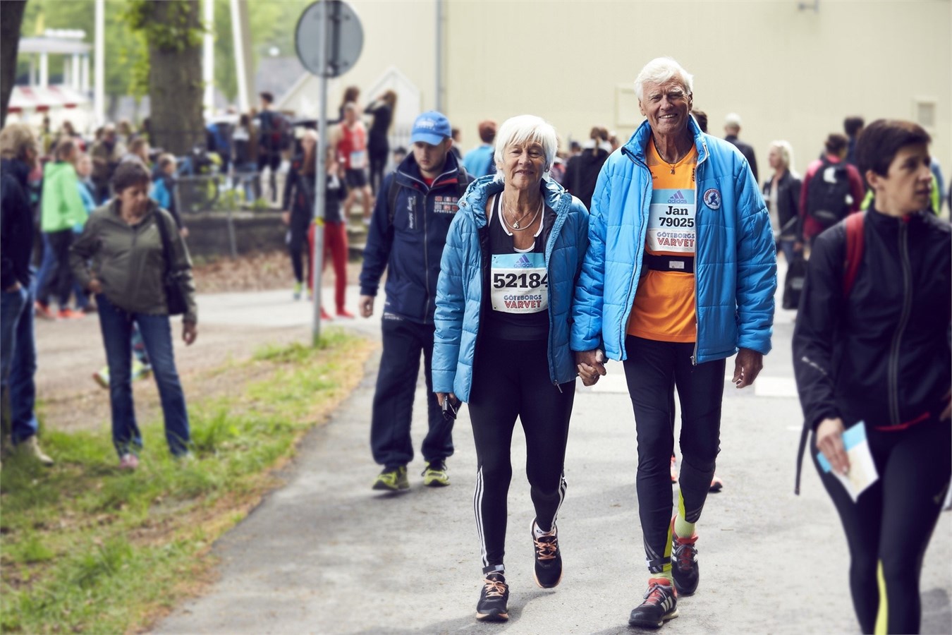 以家庭为单位参赛是哥德堡半程马拉松的特色