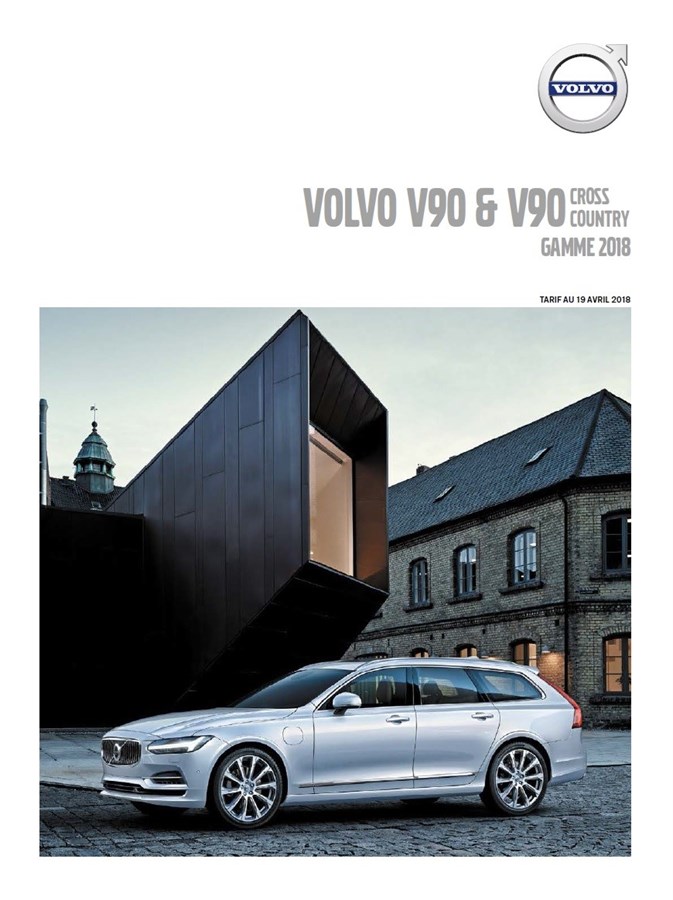 Volvo V90 et V90 Cross Country tarifs au 19 avril 2018