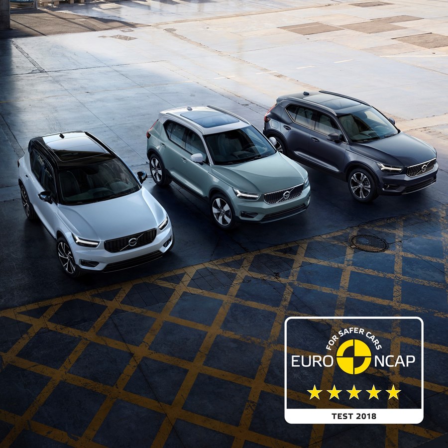 Volvo XC40 erhält fünf Sterne im Euro NCAP Crashtest
