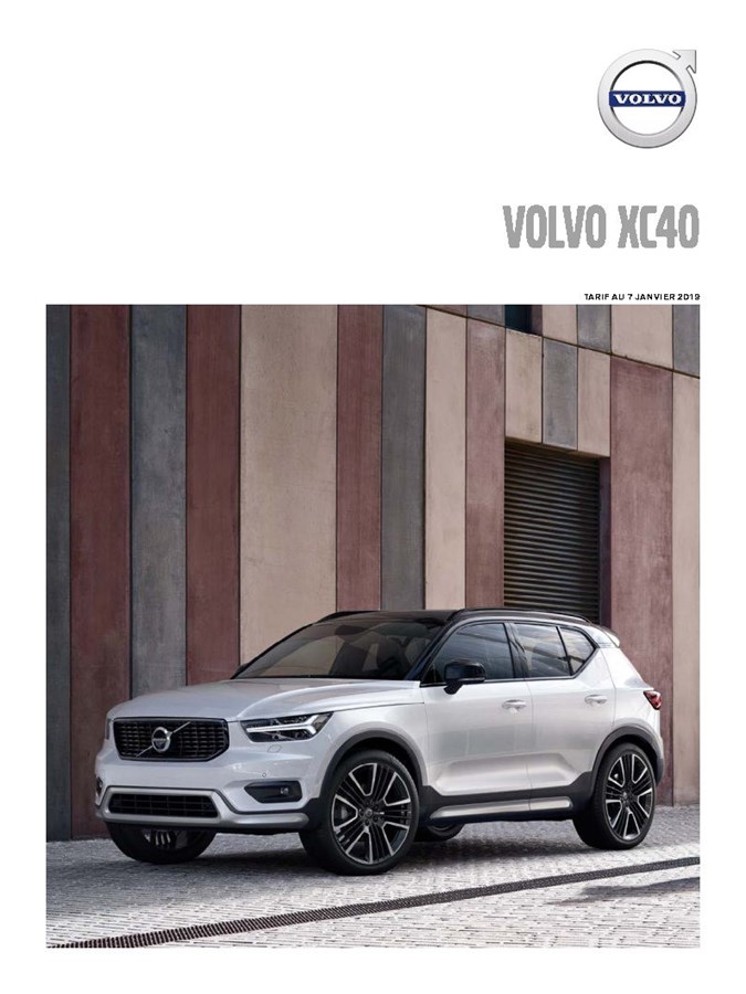 Tarifs Volvo XC40 07.01.2019