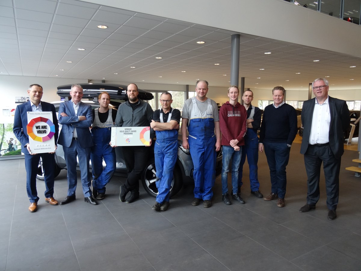Twaalf Volvo-dealerbedrijven ontvangen Volvo Quality Award 2019  