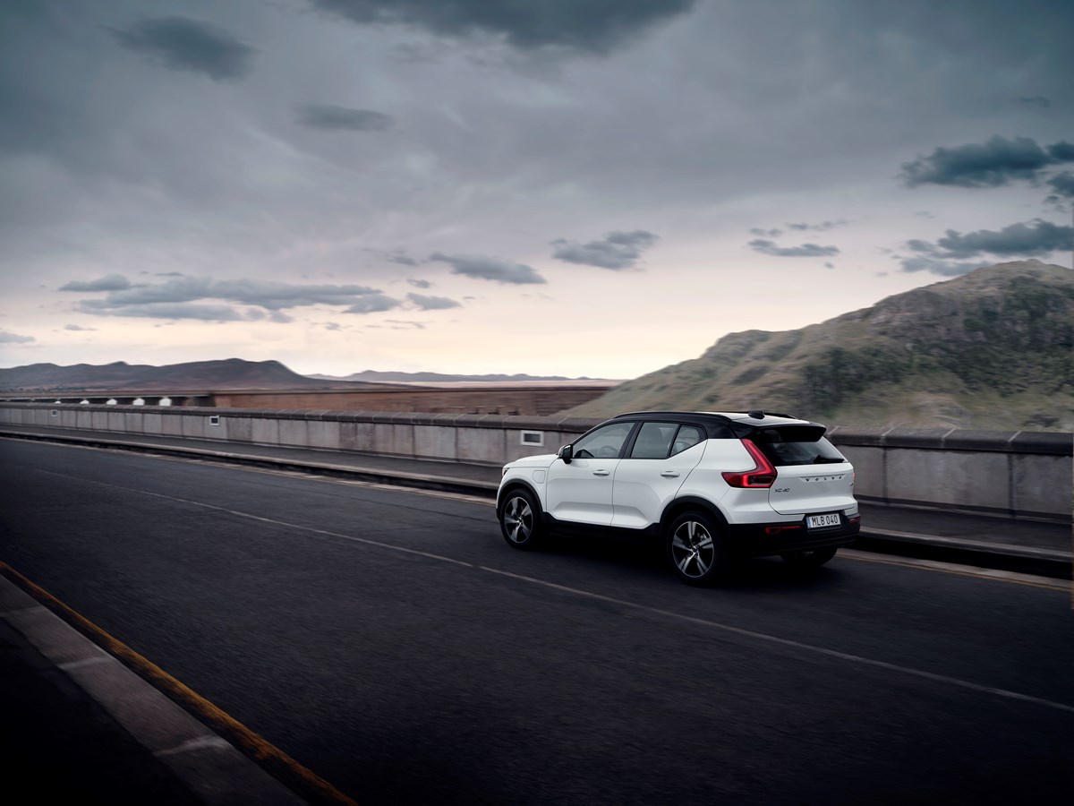 The refreshed Volvo XC40 T5 plug-in hybrid in Crystal White Pearl