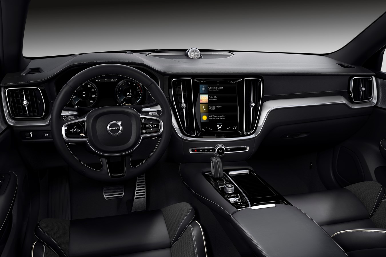 S60/V60 Polestar Engineered, Fine Nappa Leather/Graphite Open Grid Textile Charcoal in Charcoal interior