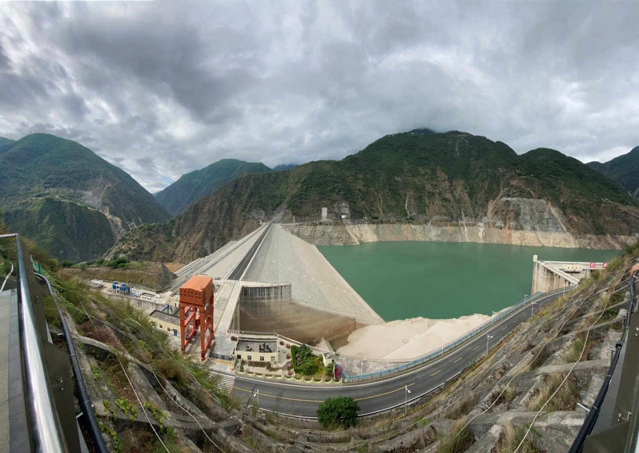 Hydropower station dam in Chengdu