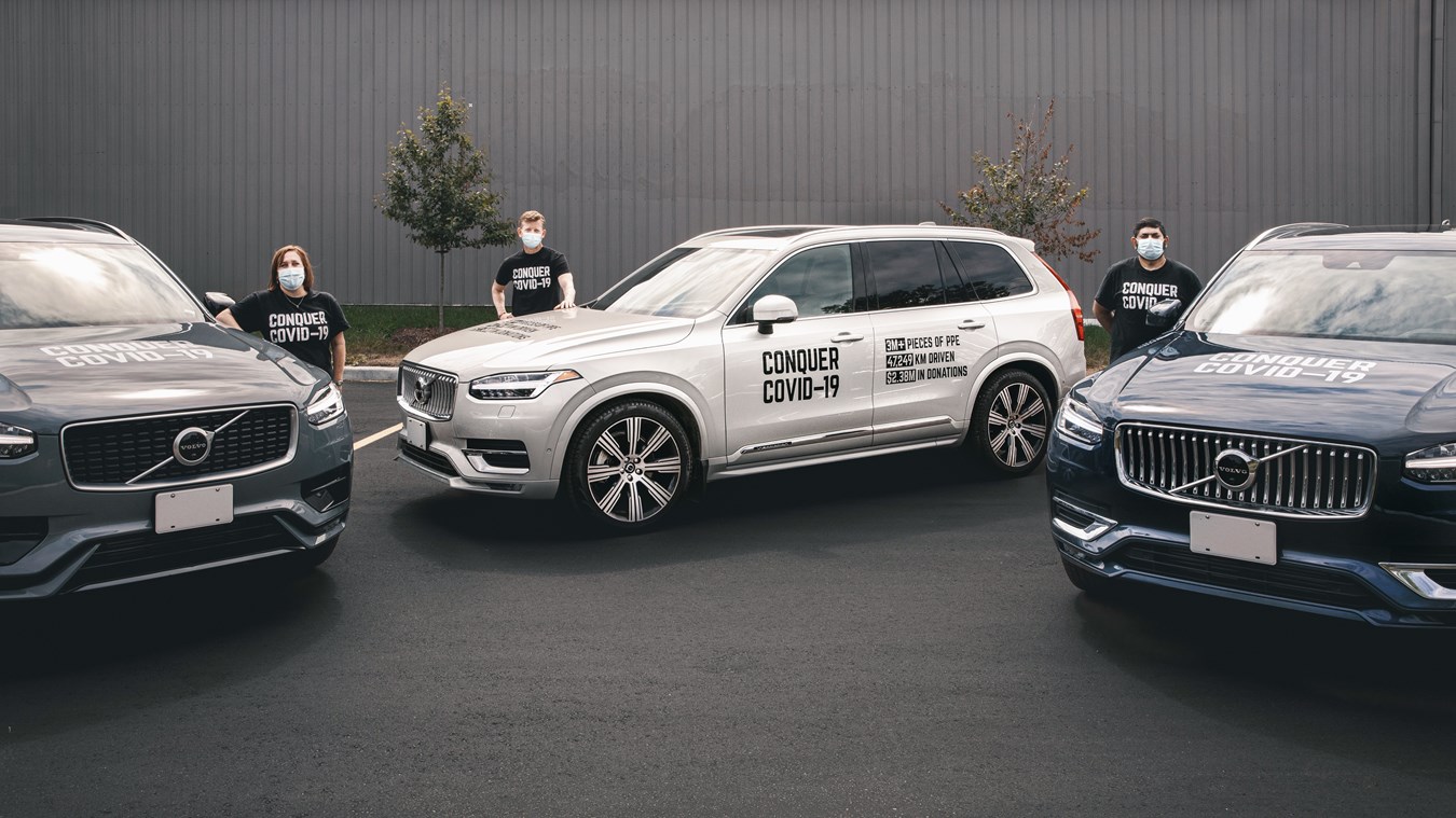 Conquer COVID-19 journey concludes with the Volvo Cars Canada press fleet recording 47,249 kms delivering PPE to our country's most vulnerable