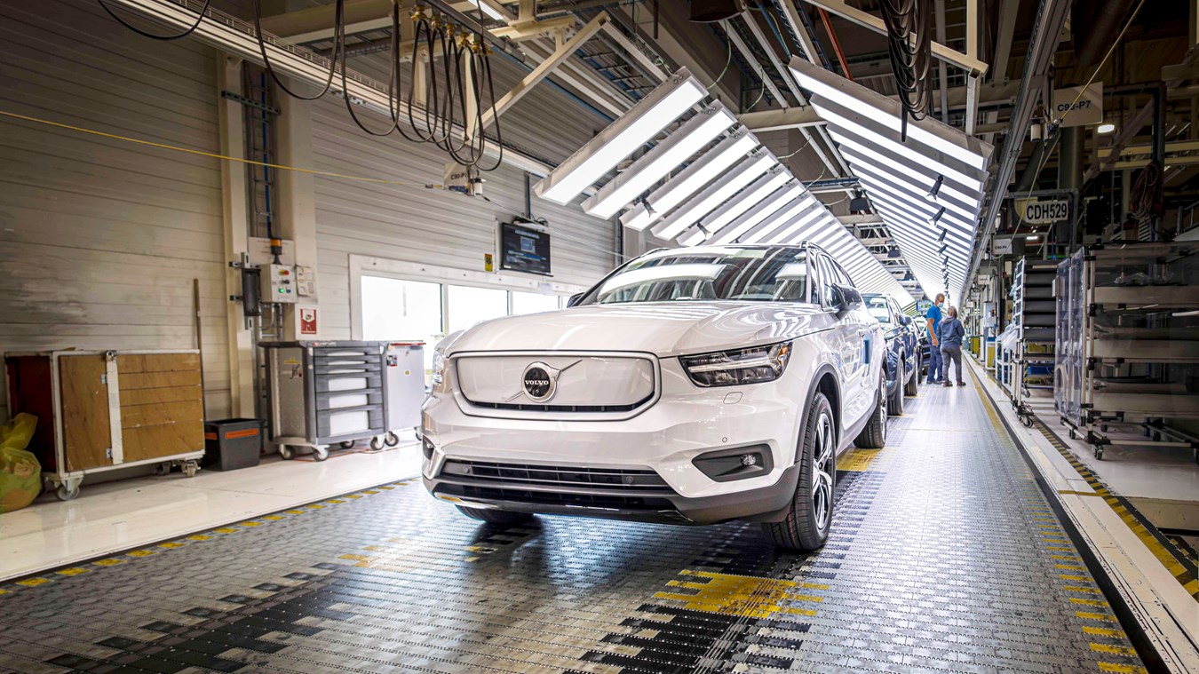 Volvo XC40 Recharge 100 % électrique, production à Gand, Belgique