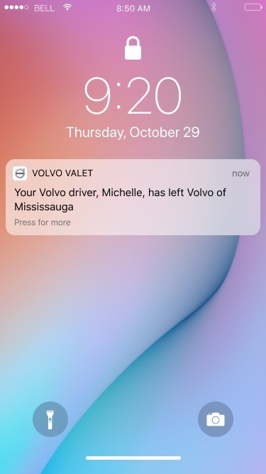 Volvo Valet - SMS 
