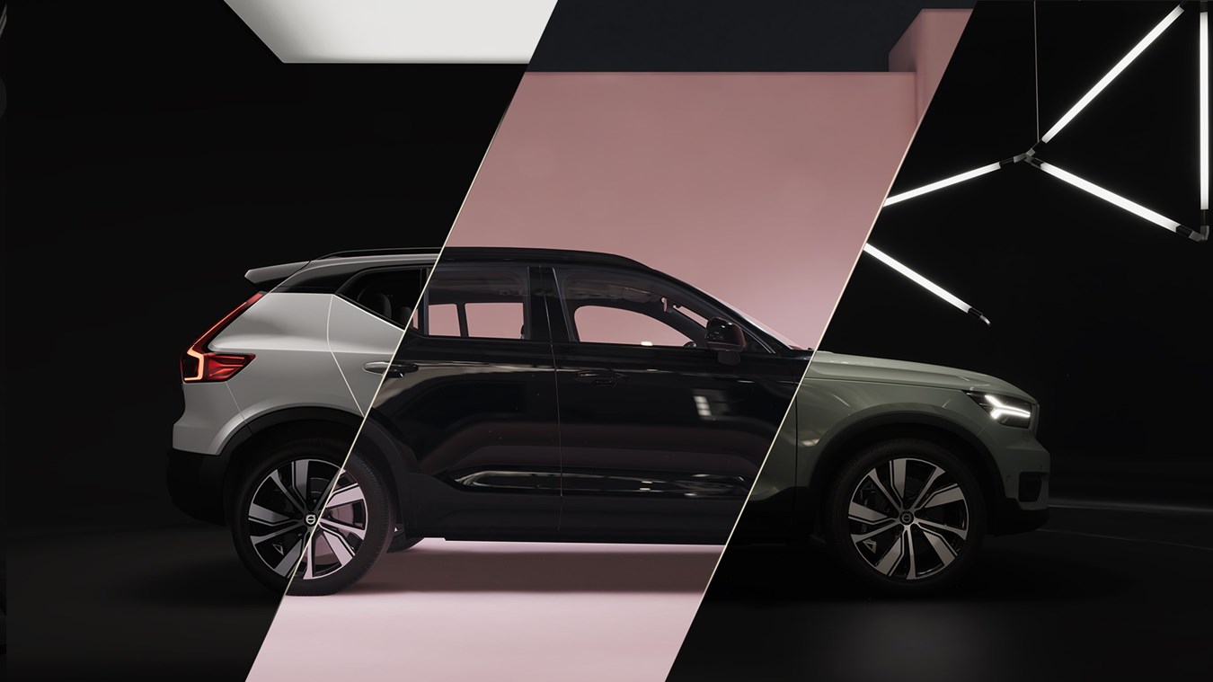 Volvo XC40 Recharge 3D Unity template: collage