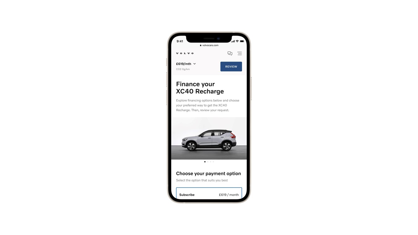 Neue Volvo Elektroautos ausschließlich online erhältlich - Zahlungsmethode