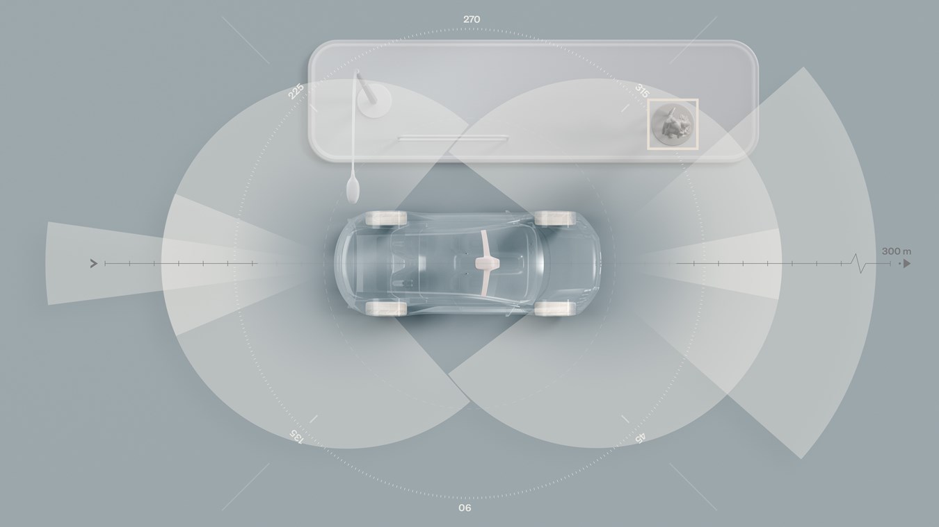 Sensoren am vollelektrischen Nachfolger des Volvo XC90 – Radar