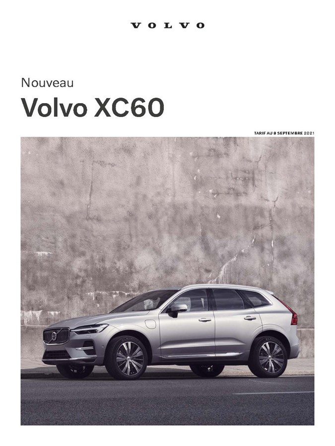 Volvo XC60 - Tarifs au 8 septembre 2021