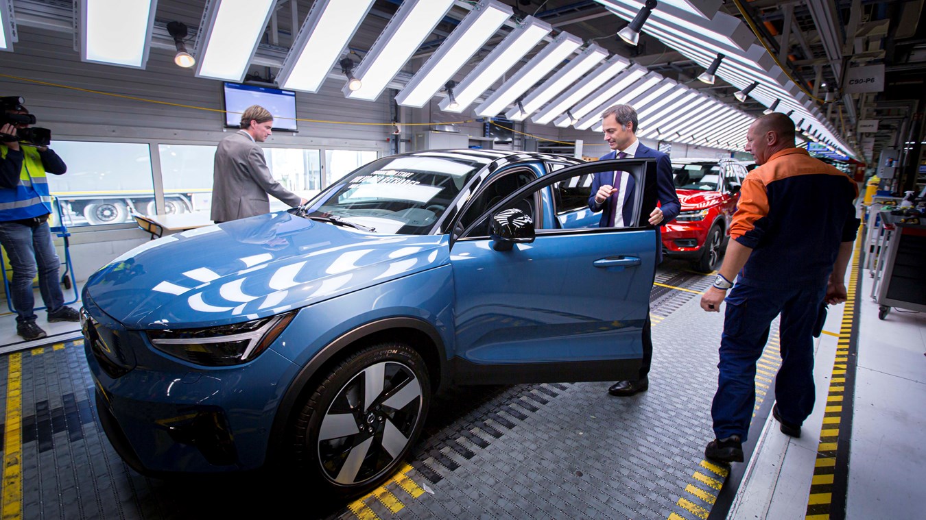 Pictures first C40 at Volvo Car Gent