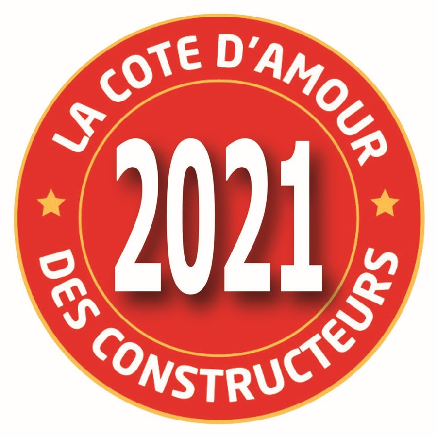 Cote d'amour des constructeurs 2021