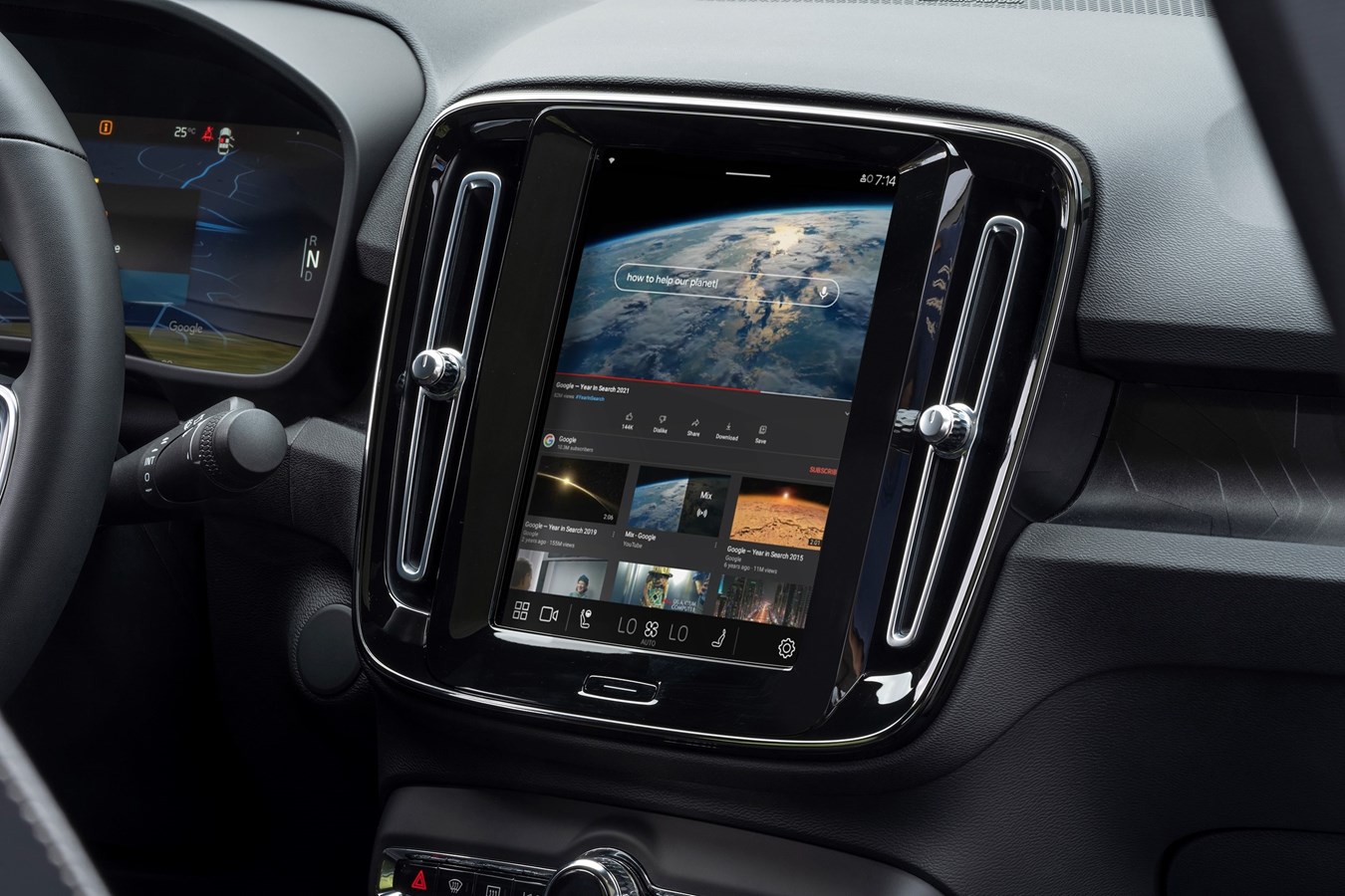 Volvo C40 with YouTube built-in