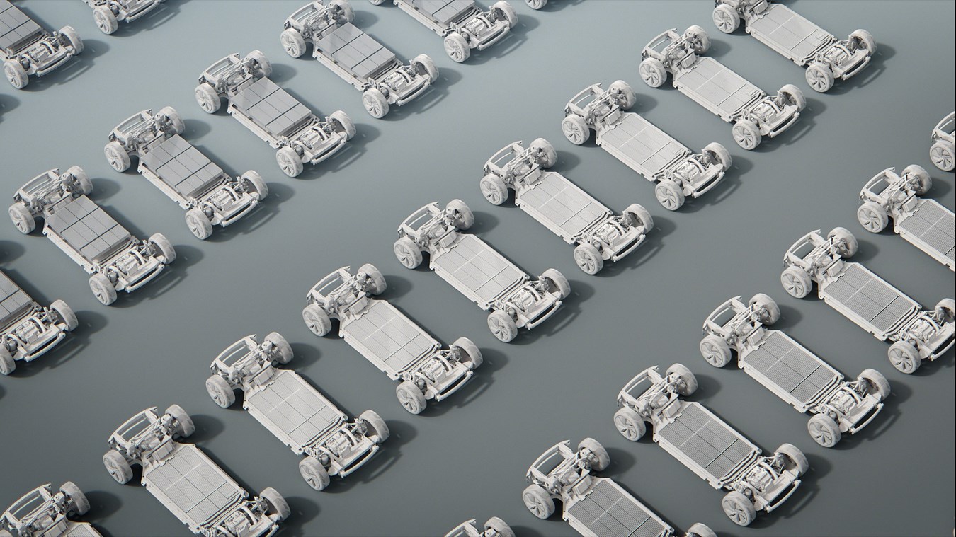 Volvo Werk Torslanda, Schweden - Animation Batteriemontage