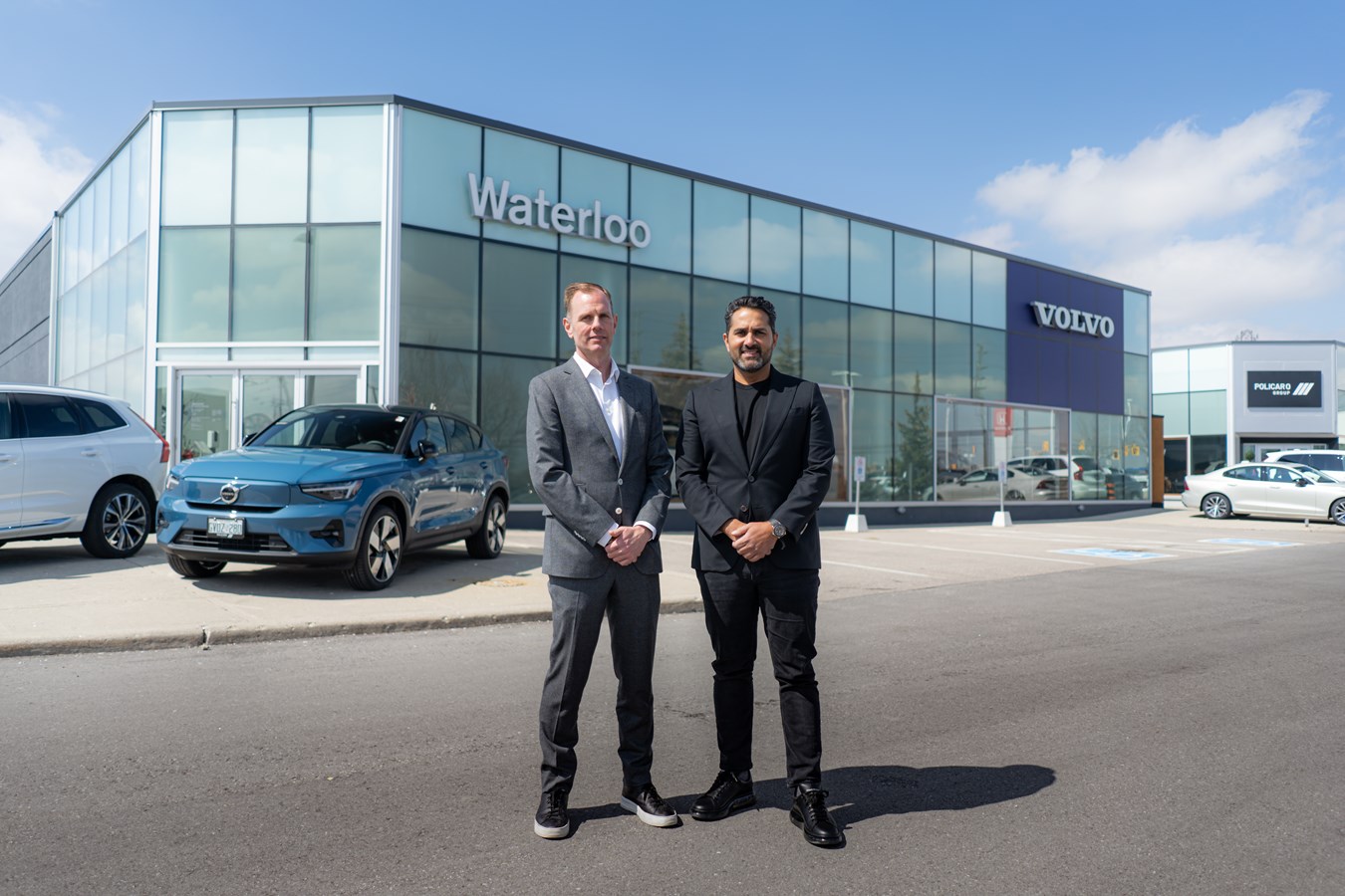 Francesco Policaro, CEO of Policaro Group and Dealer Principal, Anthony Poole, General Manager of Volvo Cars Waterloo