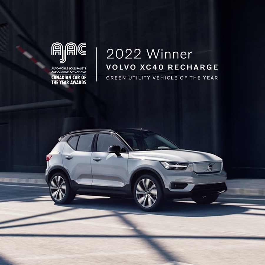 XC40 Recharge named Green Utility Vehicle of the Year by AJAC