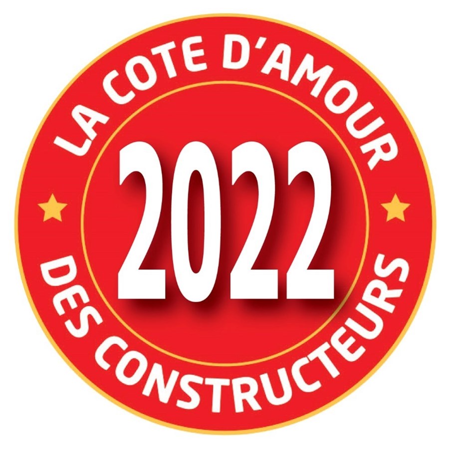 Cote d'amour des constructeurs 2022