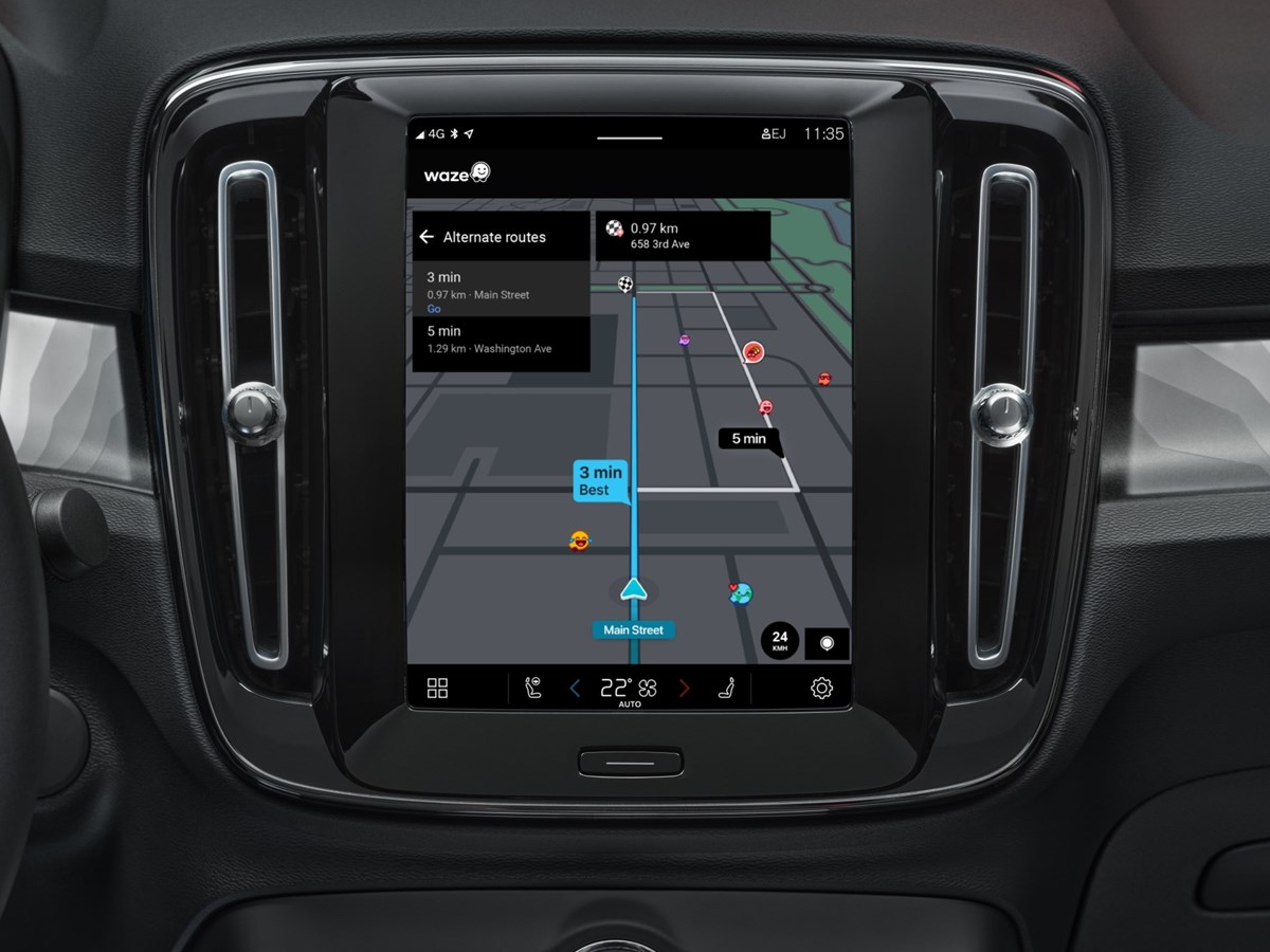Navigations-App Waze jetzt in Volvo Modellen verfügbar