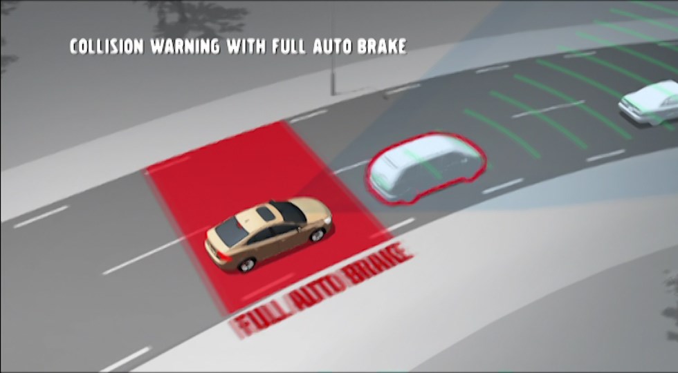 Volvo S60, Collision Warning with Full Auto Brake, Animation - Video Still
