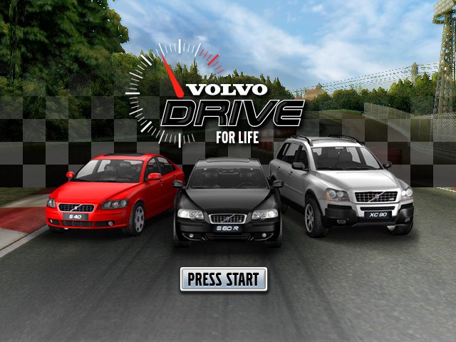 Intro Screen on Xbox "Volvo Drive for life" Video  Game