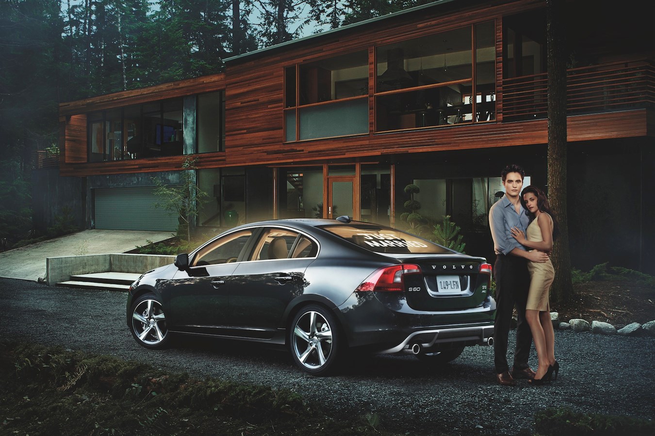 Edward and Bella with their 2012 Volvo S60 R-Design
