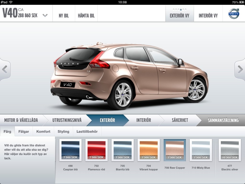 Bygg Din Volvo nu som iPad App