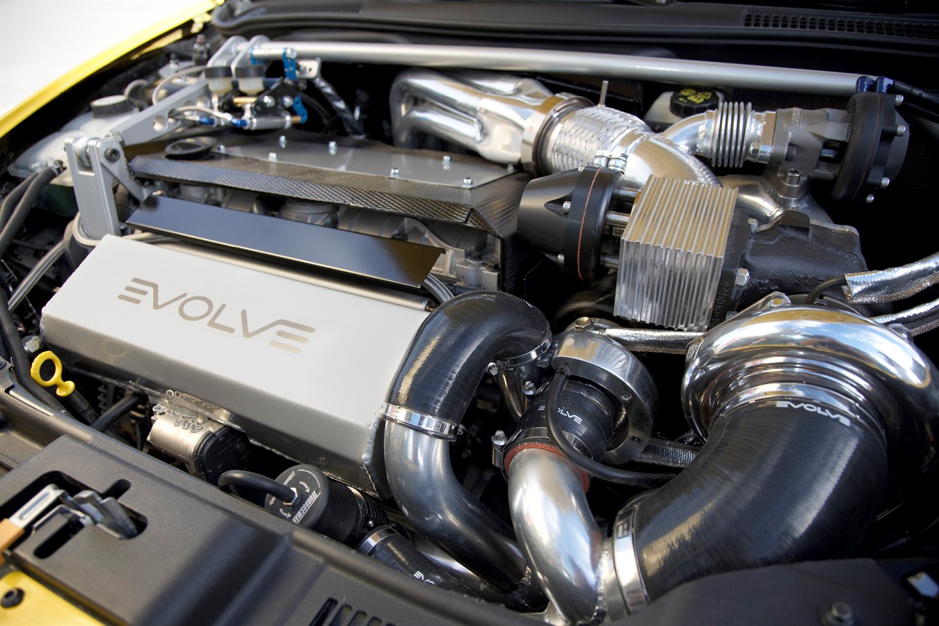 Yellow Evolve C30 engine detail