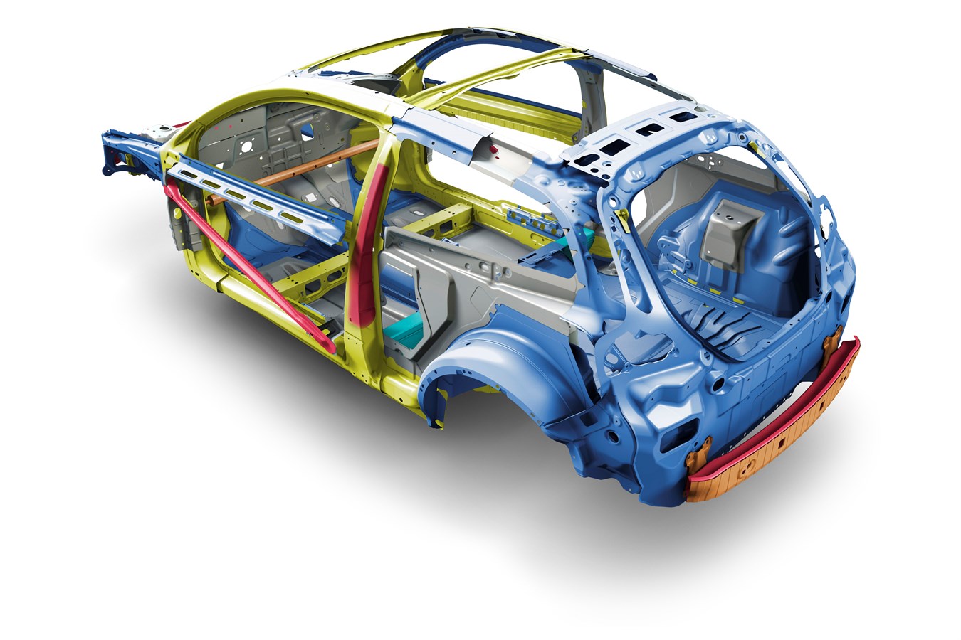 Volvo C30's frame and interior safety structures.