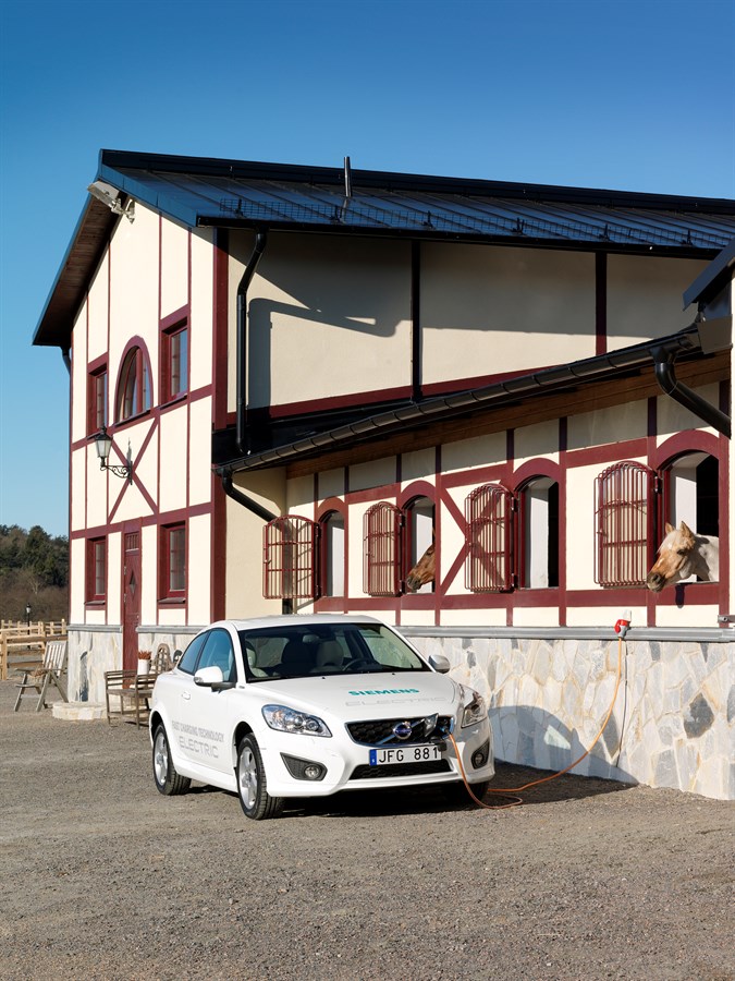 Volvo C30 Electric Generation II - Lifestyle & Leisure Shot At Stables, Charging