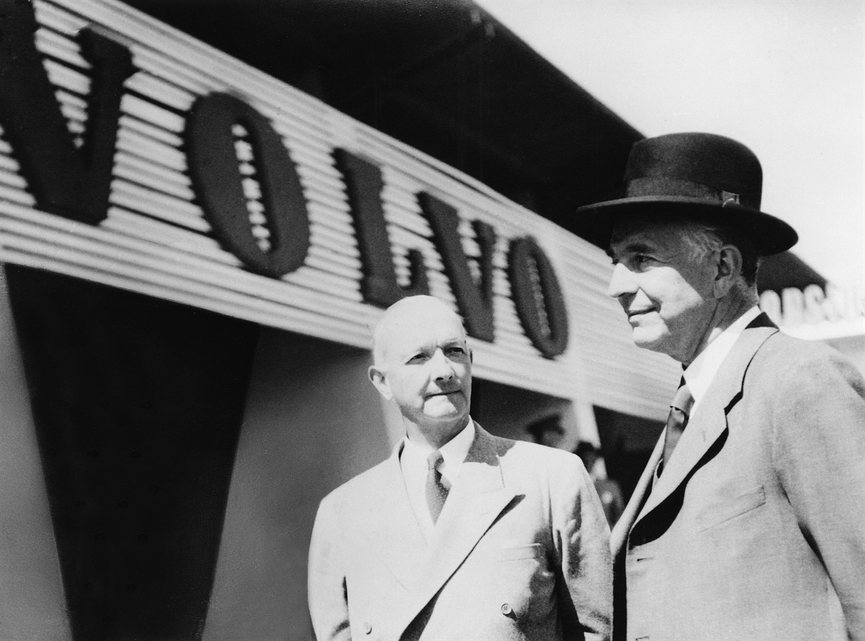 Assar Gabrielsson and Gustaf Larson, the founders of Volvo