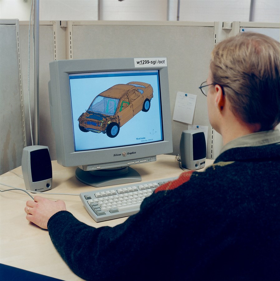 Centro Volvo Cars per la sicurezza, simulazione al computer