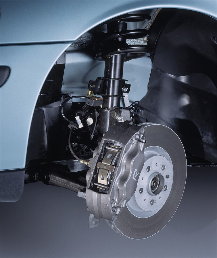 S60 R/V70 R, Front brake unit and suspension